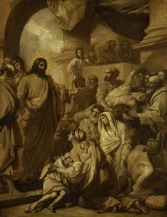 Christ healing the sick in the temple by Benjamin West