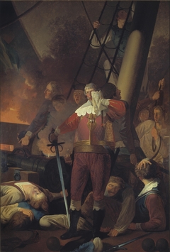 Christian IV på "Trefoldigheden" i slaget på Koldberger Heide 1644 by Wilhelm Bendz