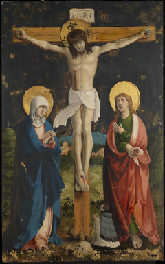 Christus am Kreuz zwischen Maria und Johannes by Anonymous