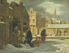 Cityscape in winter by Dirk Jan van der Laan