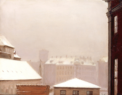 Copenhagen:  Roofs Under the Snow by Peder Severin Krøyer