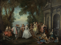 Dance before a Fountain by Nicolas Lancret