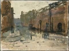 De Baan in Rotterdam (studie) by George Hendrik Breitner