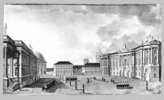 Der Opernplatz in Berlin mit Hedwigskirche und Bibliothek by Carl Traugott Fechhelm