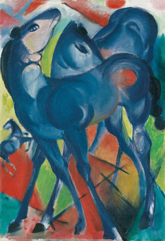 Die blauen Fohlen by Franz Marc