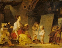 Dites donc s'il vous plaît by Jean-Honoré Fragonard