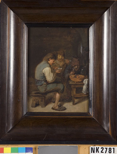 Drie boeren in herberg by Joos van Craesbeeck