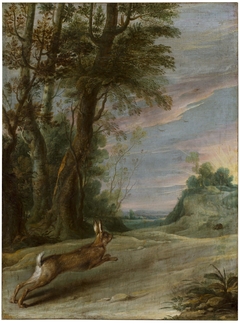 Fábula de la liebre y el galápago by Frans Snyders