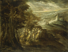 Fantastic Landscape with Figures by Anonymous