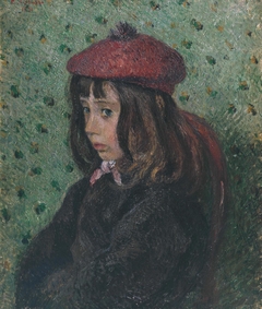 Felix Pissarro Wearing a Red Beret by Camille Pissarro