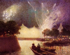 Fireworks over the Port by Ferdinand du Puigaudeau