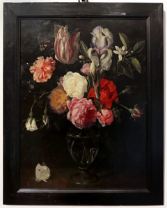 Flower bouquet in a vase by Daniel Seghers