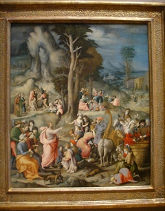 Gathering of manna by Francesco Bacchiacca