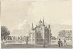 Gezicht op het kasteel Swieten by Abraham de Haen II