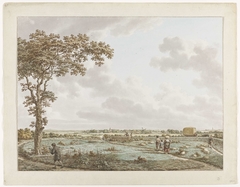 Gezicht van de Tafelberg bij Blaricum, met links Craayloos' Bosch en rechts de 'tafel' by Jacob Cats 1741-1799