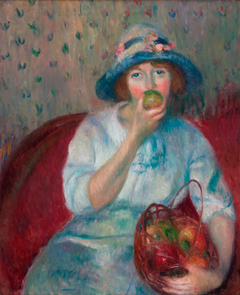 Girl with a Green Apple by William James Glackens