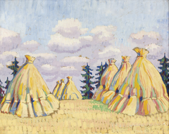 Haystacks by Herbert Lukk