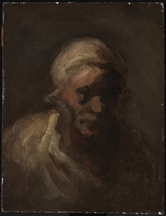 Head of an Old Woman by Honoré Daumier