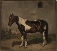 Horse with the barn in the background by Józef Brodowski the Elder