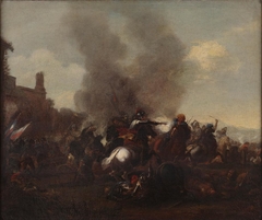 Horsemen in Combat, Man with a Pistol by Jacques Courtois