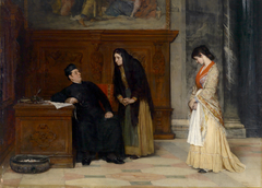 In the Sacristy by Eugene de Blaas