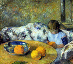 Intérieur avec Aline Gauguin by Paul Gauguin