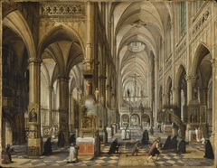 Interior of a Gothic Cathedral by Paul Vredeman de Vries