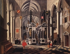 Interior of an Imaginary Church with the Tomb of William the Silent by Bartholomeus van Bassen