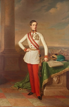 Kaiser Franz Joseph I. in der Galauniform eines österreichischen Feldmarschalls by Anton Einsle