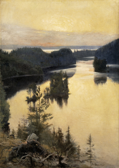 Kaukola Ridge at Sunset by Albert Edelfelt