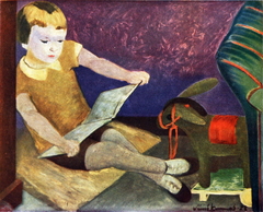 Kirsi Reading Fairy-Tales by Väinö Kunnas