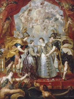 L'Échange des deux princesses sur la rivière d'Andaye, le 9 novembre 1615 by Peter Paul Rubens