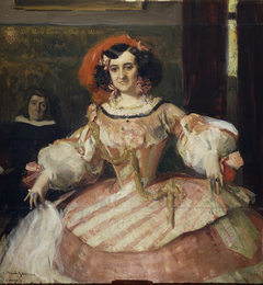 La actriz María Guerrero como «La dama boba» by Joaquin Sorolla y Bastida