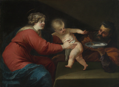 La sainte famille à la bouillie by Jacques Blanchard