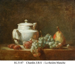 La théière blanche by Jean-Baptiste-Siméon Chardin