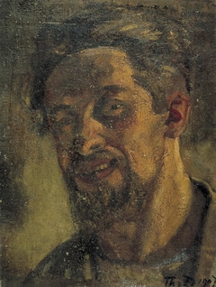 Lachende man (zelfportret?) by Theo van Doesburg