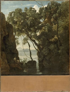 Lake Nemi by Jean-Baptiste-Camille Corot