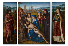 Lamentation with Saint John the Baptist and Saint Catherine of Alexandria by Master of the Legend of Saint Lucy