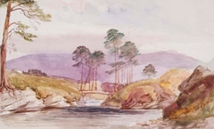 Landscape-Trees, Pond and Hills - John Phillip - ABDAG014484.156 by John Phillip