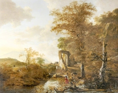 Landscape with Arched Gateway by Adam Pynacker