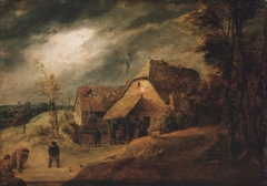 Landscape with Bowlers by Adriaen Brouwer