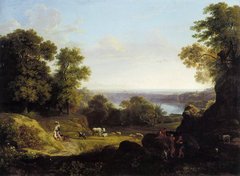 Landscape with Lake Nemi by Jacob Philipp Hackert