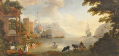 Landscape with Rape of Europa by Hendrik van Minderhout