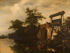 Landscape with Sluice by Jacob van Ruisdael