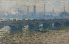 Le Pont de Waterloo, temps gris by Claude Monet