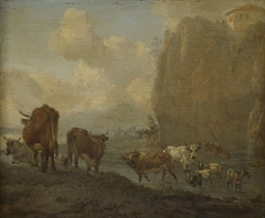 Livestock by a River by Willem Romeyn