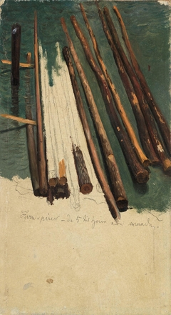 Logs at the Beach by Thomas Fearnley