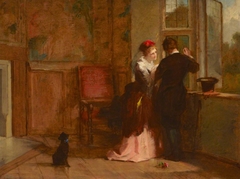 Lovers' Meeting in an Interior of Haddon Hall by William Powell Frith