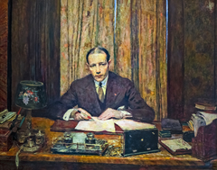 Lucien Rosengart at his desk by Édouard Vuillard