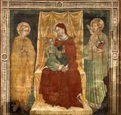 Madonna and Child between Saint Magdalene and Saint Stephen Protomartyr by Ottaviano Nelli